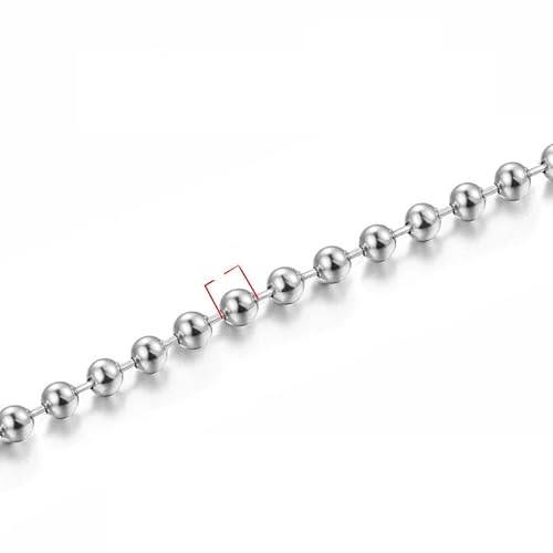 Gold Edelstahl Kugelkette Herren Damen Halskette Armband Schlüsselanhänger für DIY Schmuckherstellung Zubehör Abwechslungsreiche Perlenketten 1M-Stahl 3mm-1 Meter von YAGNYUOG