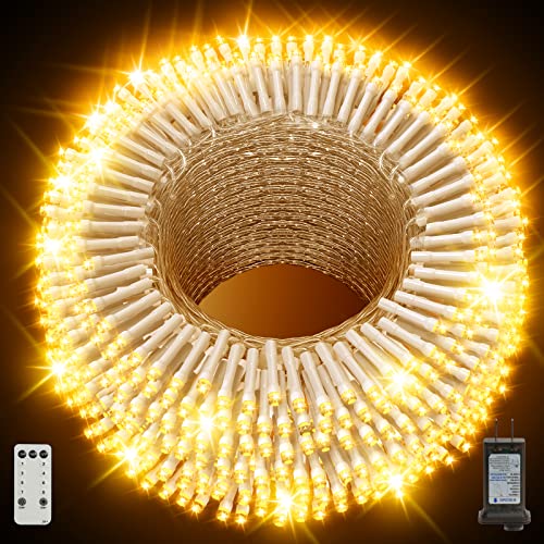 YAGOPAL Lichterkette außen, 40M 320 LED Weihnachtsbeleuchtung außen Christmas Lights Outdoor bunt 8 Modi mit Fernbedienung Strom Timer IP65 für Weihnachtsbaum Terrasse Party Hochzeit Dekoration von YAGOPAL