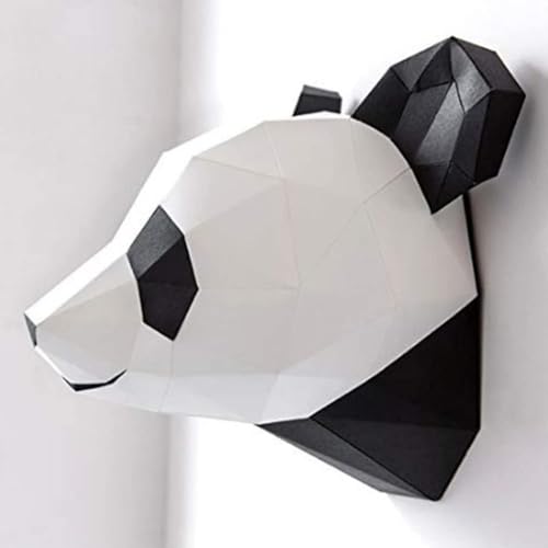 YAIUNHIQ Panda 3D Papiermodell Origami Papier Tierskulptur,Papercraft Kit, 3D Origami Kit von Hand zusammenzubauen von YAIUNHIQ