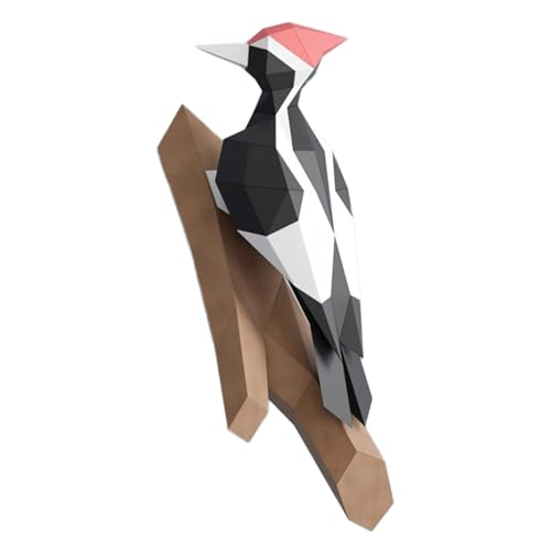 YAIUNHIQ Specht-Papier, 3D-DIY-Papiermodell, vorgeschnittenes Papier, Bastelarbeiten, Origami-Puzzle, Papier-Wanddekoration von YAIUNHIQ