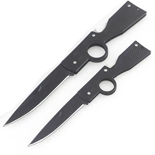 YAKAGI Damast Taschenmesser Klappmesser, 8 cm Klinge Damastmesser Eindhandmesser Geschenk Männer | extra scharf | Survival Messer outdoor schwarz von YAKAGI