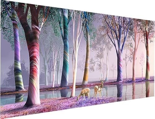 YALKIN 5D Diamond Painting Großes XXL 40x70cm Diamant Painting Bilder Wald Baum Diamond Art Erwachsene Full DIY Diamant Kunst Malerei Stickerei Set Kreuzstich Bilder Home Wand Dekor von YALKIN