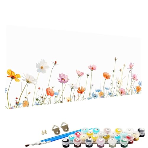 Malen Nach Zahlen Erwachsene, Blume DIY Handgemalt öLgemäLde Kit - 100x200cm, Malen Nach Zahlen Schipper mit 3 - Pinseln und Acrylfarbe Knitterfreie Leinwand Kit Pflanze 0-10 von YALNSENN