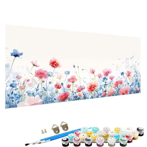 Malen Nach Zahlen Erwachsene, DIY Blume Handgemaltes öLgemäLde Set für AnfäNger und Bastelset Erwachsene, Acrylfarbe, Kreative Heimdekoration 90x40cm Malen Nach Zahlen für Erwachsene Pflanze C-3m von YALNSENN