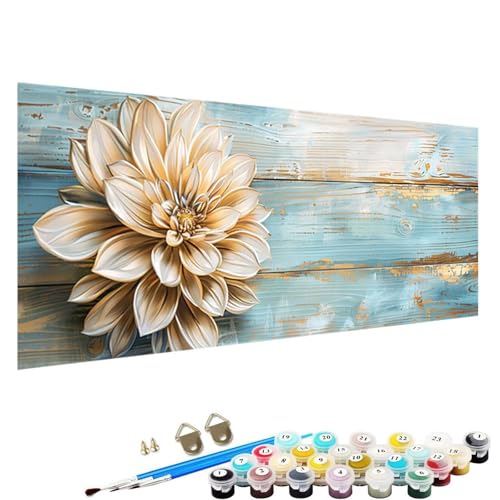 Malen Nach Zahlen Erwachsene, DIY Pflanze Handgemaltes öLgemäLde Set für AnfäNger und Bastelset Erwachsene, Acrylfarbe, Kreative Heimdekoration 90x40cm Malen Nach Zahlen für Erwachsene Blume Z-Pq von YALNSENN