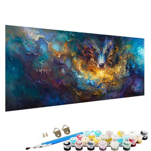 Malen Nach Zahlen Erwachsene, Tier Paint by Numbers Malen Nach Zahlen, DIY mit Pinseln und Acrylfarben Handgemalt öLgemäLde Leinwand für Home Decor, 70x140cm Malen Nach Zahlen Erwachsene abstrakt 2-Qm von YALNSENN