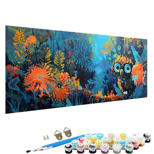 Malen Nach Zahlen Erwachsene, abstrakt DIY Handgemalt öLgemäLde Kit - 80x160cm, Malen Nach Zahlen Schipper mit 3 - Pinseln und Acrylfarbe Knitterfreie Leinwand Kit Blume G-1s von YALNSENN