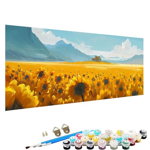 Malen Nach Zahlen Erwachsene Berg Malen Nach Zahlen Kinder Malen Nach Zahlen Malen Nach Zahlen ab 9 Jahre MäDchen Malen Nach Zahlen Erwachsene Kits AnfäNger Als Geschenk Sonnenblume 30x60cm 7-3p von YALNSENN