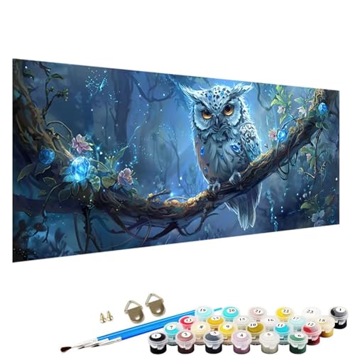 Malen Nach Zahlen Erwachsene-Malen Nach Zahlen Baum, DIY Acrylfarbe Malen Nach Zahlen Erwachsene Set Als Heimdekoration 80x160cm Malen Nach Zahlen Schipper Eule 1-13 von YALNSENN