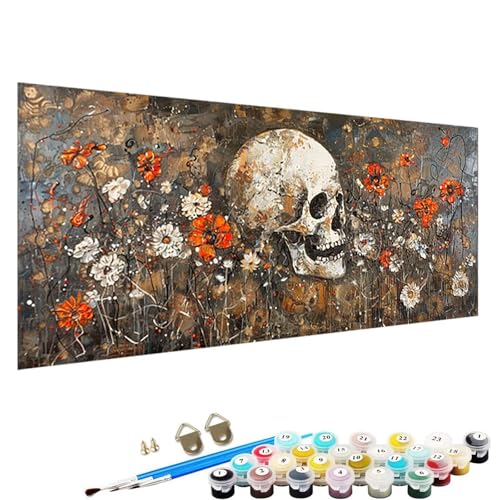 Malen Nach Zahlen Erwachsene-Malen Nach Zahlen Skeleton, DIY Acrylfarbe Malen Nach Zahlen Erwachsene Set Als Heimdekoration 100x200cm Malen Nach Zahlen Schipper abstrakt B-E8 von YALNSENN