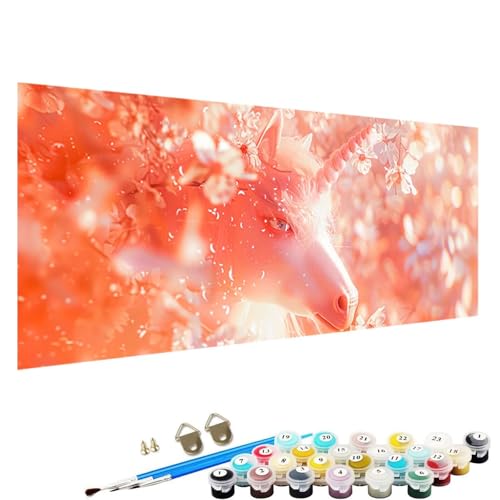 Malen Nach Zahlen Erwachsene Tier DIY Handgemalt öLgemäLde Kit für AnfäNger und Erwachsene Acrylpigment für Kinder GemäLde Kreatives Home Haus Deko Ohne Rahmen 40x80cm Malen-Nach-Zahlen Blume D-Pv von YALNSENN