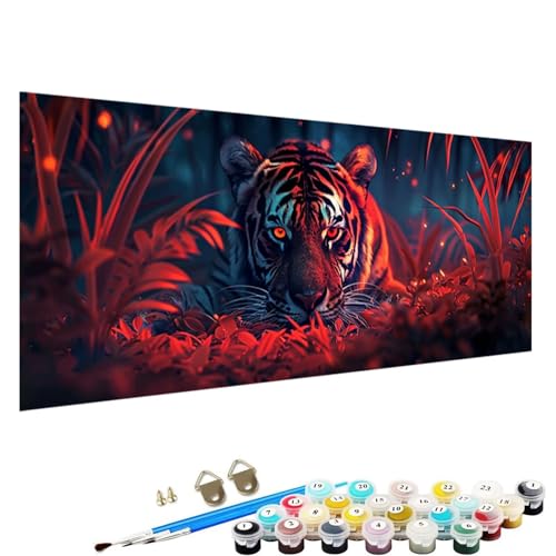 Malen Nach Zahlen Kinder ab 7 8 9 10 Jahre MäDchen, Tier Malen Nach Zahlen Erwachsene Jugendliche Malen-Nach-Zahlen Kinder Teenager Kreatives für MäDchen 8 Jahre Geschenkideen Tiger90x180cm U-F5 von YALNSENN