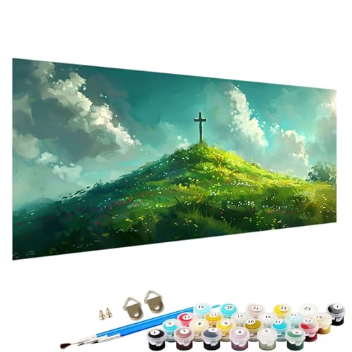 Malen Nach Zahlen ab 5 6 7 8 9 Jahre MäDchen und Jungen - DIY Landschaft Malen Nach Zahlen Malen Nach Zahlen Erwachsene Kreuzen für Kinder und AnfäNger mit Pinsel und Acrylfarben 60x120cm 2-Mu von YALNSENN