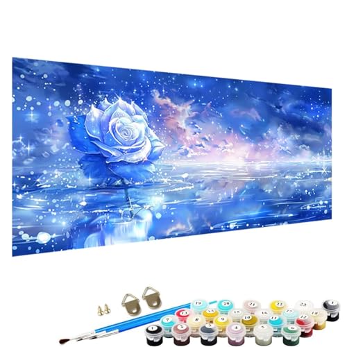 Malen Nach Zahlen ab 5 6 7 Jahre MäDchen, Malen Nach Zahlen Erwachsene Leinwand Bastelset Erwachsene Frauen Blume Nach-Zahlen Erwachsene für Kinder Acrylfarben mit Als Geschenk, 90x180cm Pflanze T-T7 von YALNSENN