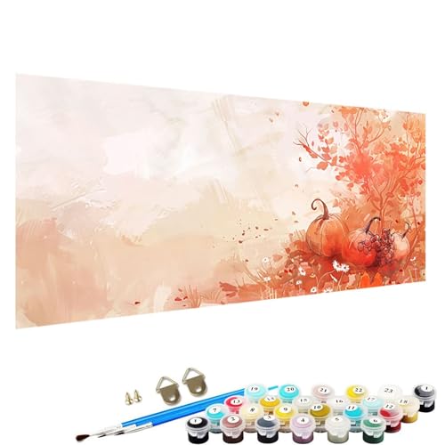 Malen Nach Zahlen ab 5 6 7 Jahre MäDchen, Malen Nach Zahlen Erwachsene Leinwand Bastelset Erwachsene Frauen KüRbis Nach-Zahlen Erwachsene für Kinder Acrylfarben mit Als Geschenk, 90x180cm Pflanze 2-Yp von YALNSENN