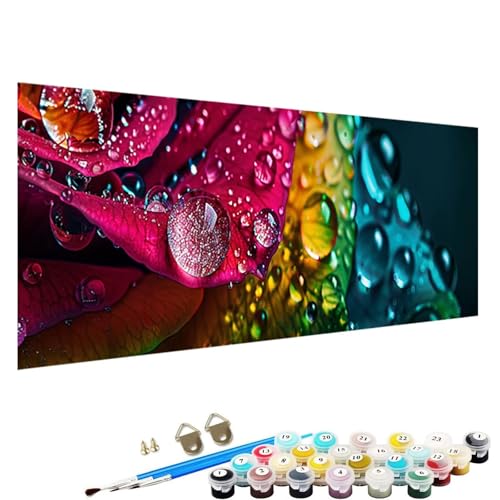 Malen Nach Zahlen ab 5 6 7 Jahre MäDchen, Malen Nach Zahlen Erwachsene Leinwand Bastelset Erwachsene Frauen Pflanze Nach-Zahlen Erwachsene für Kinder Acrylfarben mit Als Geschenk, 50x100cm Kunst 6-Of von YALNSENN