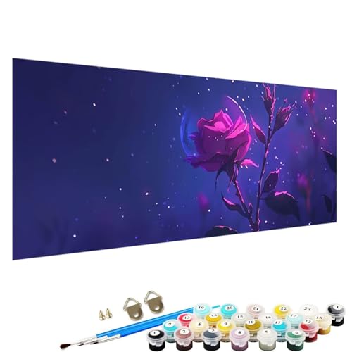 Malen Nach Zahlen ab 7 8 9 Jahre MäDchen und Junge Bastelset, Malen Nach Zahlen Erwachsene Bastelset Erwachsene Frauen Blume Malen Nach Zahlen für Kinder und Acrylfarben, 90x180cm Pflanze 7-Gc von YALNSENN