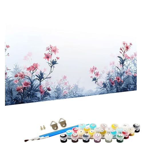 Malen Nach Zahlen ab 7 8 9 Jahre MäDchen und Junge Bastelset, Malen Nach Zahlen Erwachsene Bastelset Erwachsene Frauen Blume Malen Nach Zahlen für Kinder und Acrylfarben, 90x180cm Pflanze K-S2 von YALNSENN