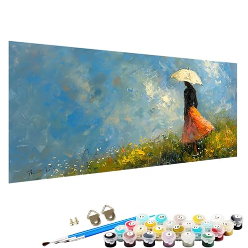 Malen Nach Zahlen ab 7 8 9 Jahre MäDchen und Junge Bastelset, Malen Nach Zahlen Erwachsene Bastelset Erwachsene Frauen abstrakt Malen Nach Zahlen für Kinder 3 Pinsel und Acrylfarben, 40x80cm Frau S-8x von YALNSENN