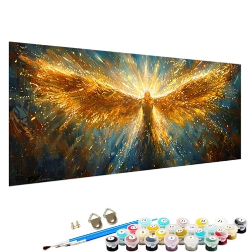 Malen Nach Zahlen ab 7 8 9 Jahre MäDchen und Junge Bastelset, Malen Nach Zahlen Erwachsene Bastelset Erwachsene Frauen abstrakt Malen Nach Zahlen für Kinder und Acrylfarben, 40x80cm Engel D-68 von YALNSENN