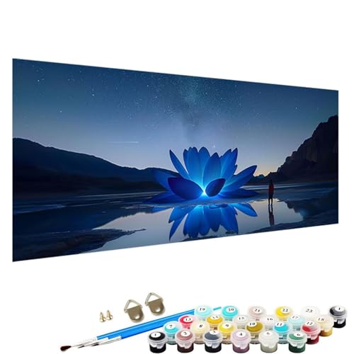 Malen Nach Zahlen für Kinder, Erwachsene und AnfäNger, Lotus DIY Malen Nach Zahlen Tiere für MäDchen und Jungen, Sternenhimmel Malen Nach Zahlen Erwachsene Leinwand 100x200cm, Ohne Rahmen I-60 von YALNSENN