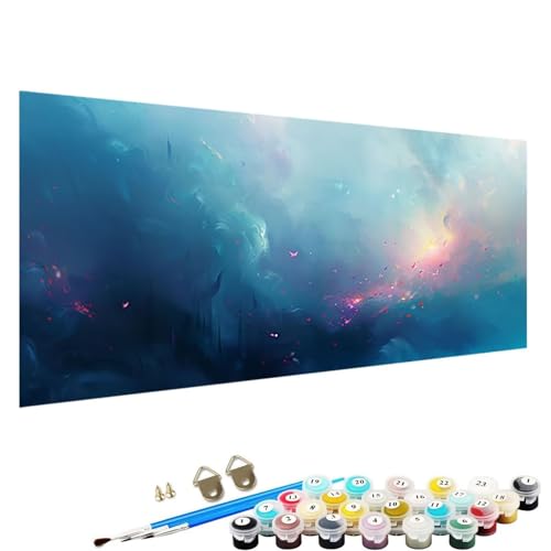 YALNSENN Malen Nach Zahlen Erwachsene, Traum DIY Handgemalt öLgemäLde Kit für AnfäNger und Erwachsene mit 3-Pinseln und Acrylfarbe, Ohne Rahmen 100x200cm Malen Nach Zahlen Leinwand Rauch S-0u von YALNSENN