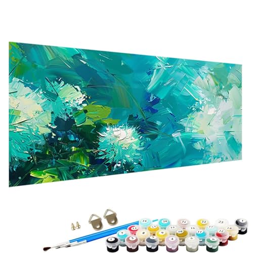 YALNSENN Malen Nach Zahlen Erwachsene, abstrakt DIY Handgemalt öLgemäLde Kit für AnfäNger und Erwachsene mit 3-Pinseln und Acrylfarbe, Ohne Rahmen 80x160cm Malen Nach Zahlen Leinwand Graffiti R-A7 von YALNSENN