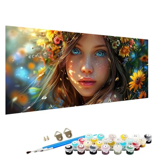 YALNSENN Malen Nach Zahlen Erwachsene Kinder Blume - Paint by Numbers Basteln Leinwand DIY Bastelset Erwachsene Frauen 30x60cm Ohne Holzrahmen Malen Nach Zahlen Erwachsene MäDchen U-Z8 von YALNSENN