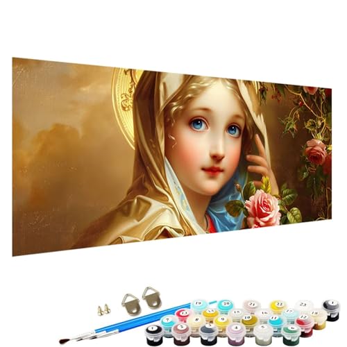 YALNSENN Malen Nach Zahlen Erwachsene Kinder Blume - Paint by Numbers Basteln Leinwand DIY Bastelset Erwachsene Frauen 30x60cm Ohne Holzrahmen Malen Nach Zahlen Erwachsene Maria T-9c von YALNSENN