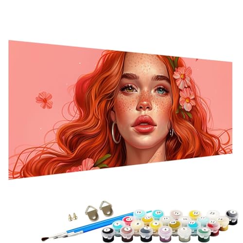 YALNSENN Malen Nach Zahlen Erwachsene Kinder Frau - Paint by Numbers Basteln Leinwand DIY Bastelset Erwachsene Frauen 80x160cm Ohne Holzrahmen Malen Nach Zahlen Erwachsene Blume 0-L4 von YALNSENN