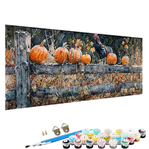 YALNSENN Malen Nach Zahlen Erwachsene Kinder Huhn - Paint by Numbers Basteln Leinwand DIY Bastelset Erwachsene Frauen 30x60cm Ohne Holzrahmen Malen Nach Zahlen Erwachsene Pflanze R-8z von YALNSENN