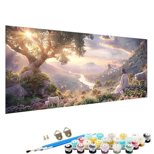 YALNSENN Malen Nach Zahlen Erwachsene Mann mit Knitterfreie Leinwand, Pinsels und Acrylfarbe - DIY Handgemalt öLgemäLde Kit Als Geschenk 90x180cm Paint by Numbers Adult Baum 5-Nr von YALNSENN