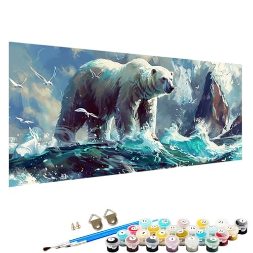 YALNSENN Malen Nach Zahlen Erwachsene Tragen mit Knitterfreie Leinwand, Pinsels und Acrylfarbe - DIY Handgemalt öLgemäLde Kit Als Geschenk 50x100cm Paint by Numbers Adult abstrakt M-4l von YALNSENN