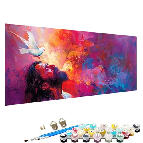 YALNSENN Malen Nach Zahlen Erwachsene abstrakt mit Knitterfreie Leinwand, Pinsels und Acrylfarbe - DIY Handgemalt öLgemäLde Kit Als Geschenk 50x100cm Paint by Numbers Adult Mann 5-67 von YALNSENN