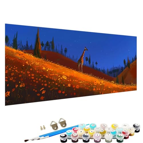 YALNSENN Malen Nach Zahlen ab 5 6 7 8 9 Jahre MäDchen und Jungen - DIY Blume Malen Nach Zahlen Malen Nach Zahlen Erwachsene Tier für Kinder und AnfäNger mit Pinsel und Acrylfarben 80x160cm 8-Dm von YALNSENN