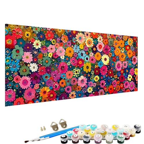 YALNSENN Malen Nach Zahlen für Kinder, Erwachsene und AnfäNger, Blume DIY Malen Nach Zahlen Tiere für MäDchen und Jungen, Pflanze Malen Nach Zahlen Erwachsene Leinwand 80x160cm, Ohne Rahmen X-Ys von YALNSENN