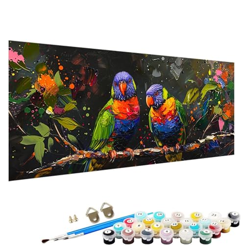 YALNSENN Malen Nach Zahlen für Kinder, Erwachsene und AnfäNger, Vogel DIY Malen Nach Zahlen Tiere für MäDchen und Jungen, abstrakt Malen Nach Zahlen Erwachsene Leinwand 60x120cm, Ohne Rahmen 8-84 von YALNSENN