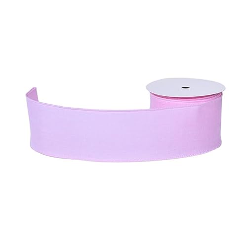 Juteband mit Drahtrand, 6,4 cm x 9,1 m, Juteband für Geschenkverpackungen, Kränze, Schleifen, Blumenstrauß, Heimdekoration (Rosa) von YAMA