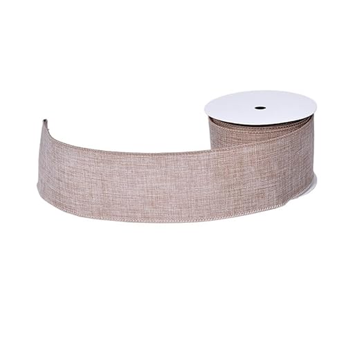 Juteband mit natürlichem Drahtrand, 6,4 cm x 9,1 m, Juteband für Geschenkverpackungen, Kränze, Schleifen, Blumenstrauß, Heimdekoration (natürlich) von YAMA