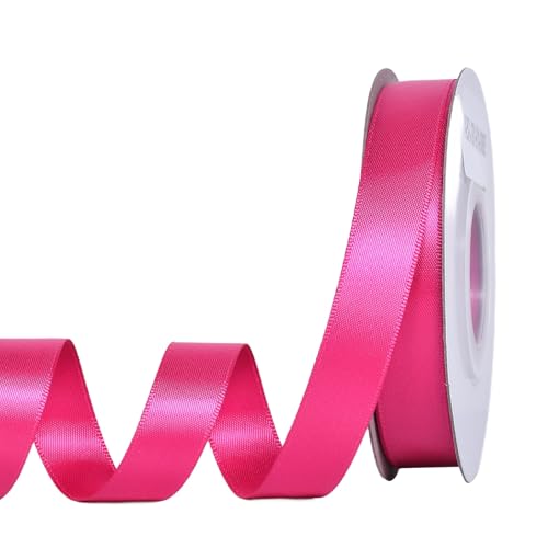 YAMA Doppelseitiges Satinband, 1,6 cm, 22,7 m, ideal für Geschenkverpackungen, Bastelarbeiten, Schleifen, Hochzeit, Party, Dekoration von YAMA