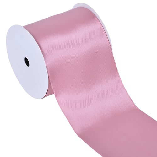 YAMA Doppelseitiges Satinband, 7,6 cm, 9,1 m, ideal für Bastelarbeiten, Schleifen, Blumenstrauß, Hochzeit, Heimdekoration, Geschenkverpackung von YAMA