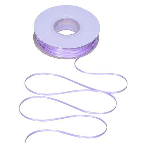 YAMA Hellviolettes doppelseitiges Satinband, 0,3 cm, 91,4 m, für Geschenkverpackungen, Basteln, Haarschleifen, Hochzeit, Party, Dekoration von YAMA