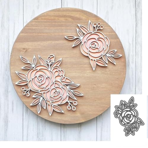 Kartenherstellungswerkzeuge, Metall-Stanzformen, 8,6 x 6 cm, Rosenblätter, Metall-Stanzformen für Scrapbooking, Papierkarten, geprägt, dekoratives Handwerk von YANCHIPANGHE