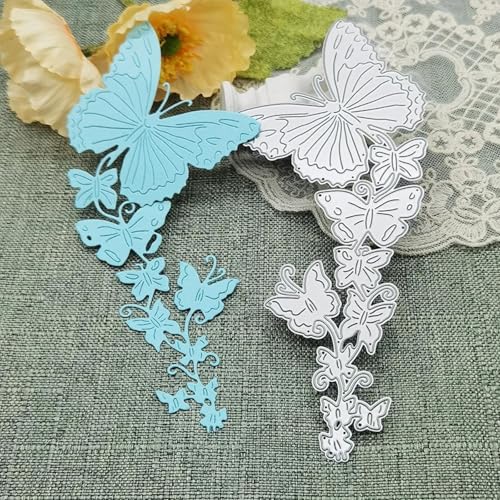 Stanzschablonen für Kartenherstellung, Metall, 20 x 9,1 cm, Schmetterling, Stanzformen, Prägung, Handwerk, Scrapbooking, Papierbastelschablonen von YANCHIPANGHE