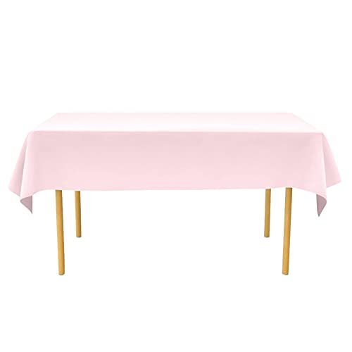 YANFJHV Abdeckung 54 Einweg-Abdeckungen x Tisch Kunststoff-Tischdecken Baby 108 Dusche Küche, Esszimmer & Bar Tischpapierrolle Rot (Pink, One Size) von YANFJHV