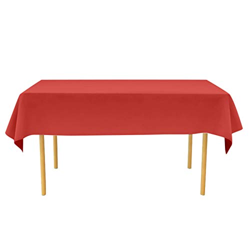 YANFJHV Abdeckung 54 Einweg-Abdeckungen x Tisch Kunststoff-Tischdecken Baby 108 Dusche Küche, Esszimmer & Bar Tischpapierrolle Rot (Red, One Size) von YANFJHV