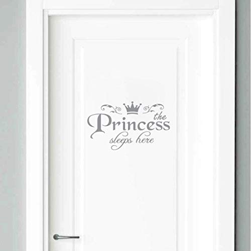 YANFJHV Aufkleber Dekor vinyl Prinzessin Wandbild Wohnwandtür Art Decal Schlafzimmer Wohngestaltung Wandsticker Kinderzimmer Punkte Rose (Grey, One Size) von YANFJHV