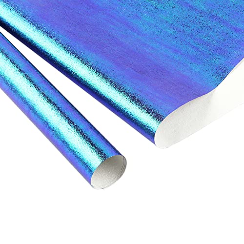 YANFJHV Farbe Glänzendes Papier Blumenpapier Verpackung Tag Regenbogen Valentinstag Geschenkpapier Verpackung Verpackung Blumenstrauß Zuhause DIY Geschenkpapier Silber (Blue, One Size) von YANFJHV