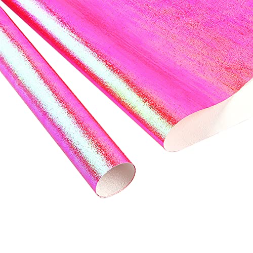 YANFJHV Farbe Glänzendes Papier Blumenpapier Verpackung Tag Regenbogen Valentinstag Geschenkpapier Verpackung Verpackung Blumenstrauß Zuhause DIY Geschenkpapier Silber (Hot Pink, One Size) von YANFJHV