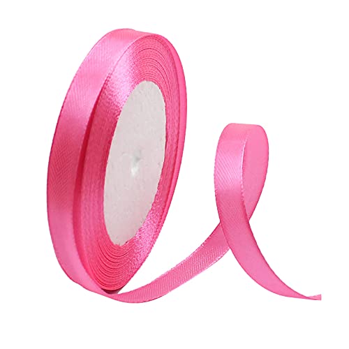 YANFJHV Geburtstag Weihnachten Satinband Geschenk 25 YD 10 mm Geschenkstoff für Hochzeit Home DIY Geschenkpapier Und (Pink, One Size) von YANFJHV